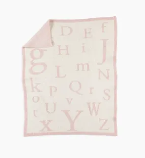 Barefoot Dreams - Cozychic ABC Blanket in Dusty Rose/Cream