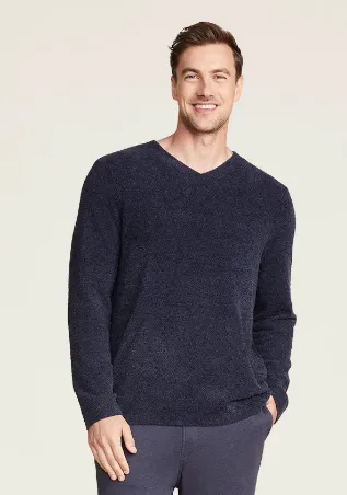 Barefoot Dreams Men's Relaxed V-Neck Pullover