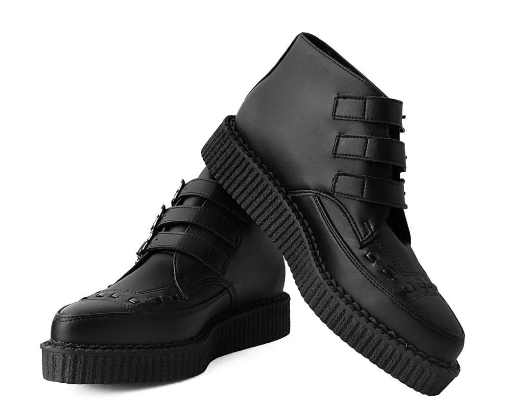 Black TUKskin™ 3-Buckle Skull Boot