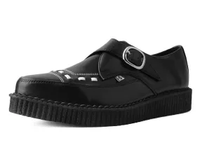 Black TUKskin™ Buckle Pointed Creeper