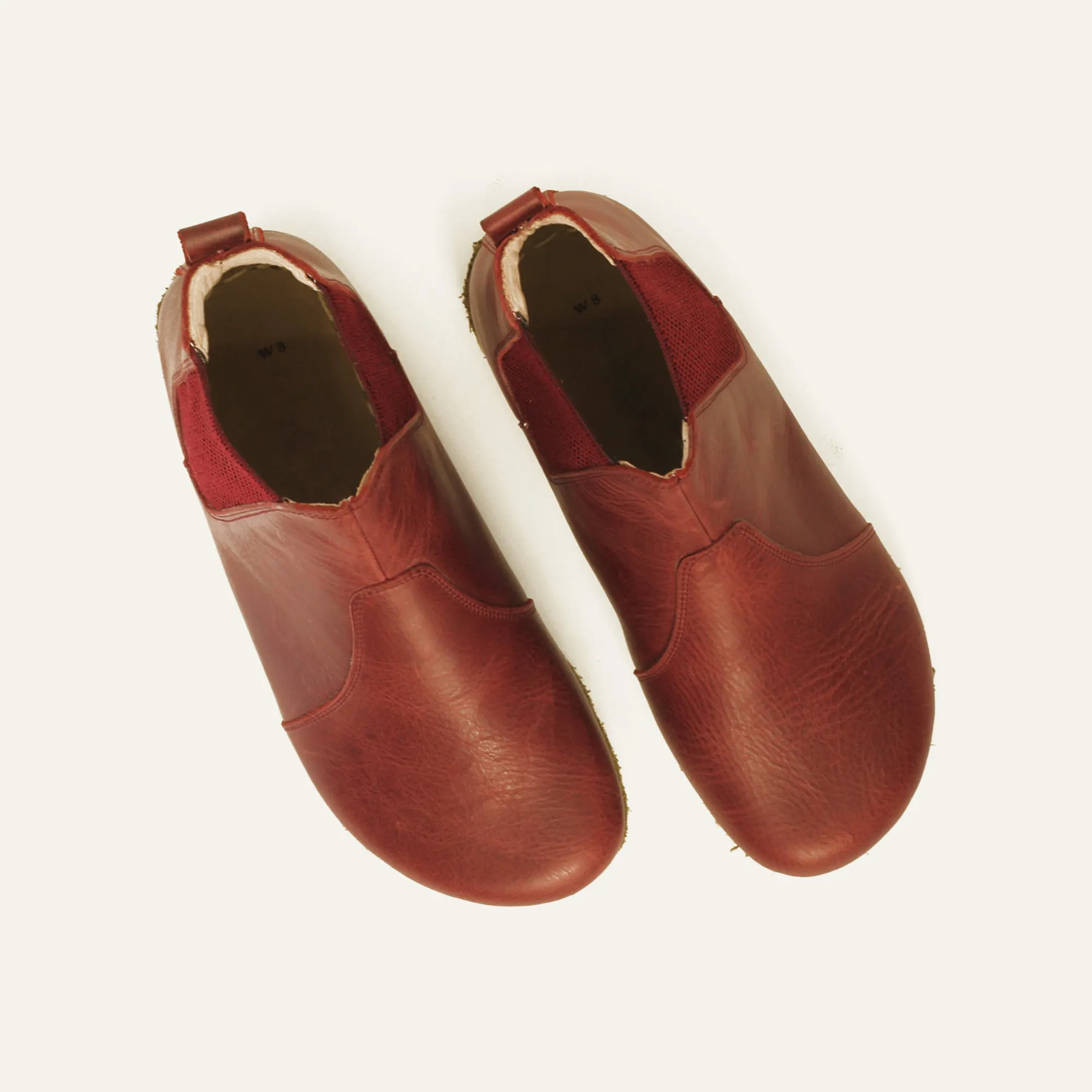 Chelsea Barefoot Boots Burgundy Handmade Men's