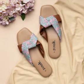 Chettinad Florals Cross Sliders