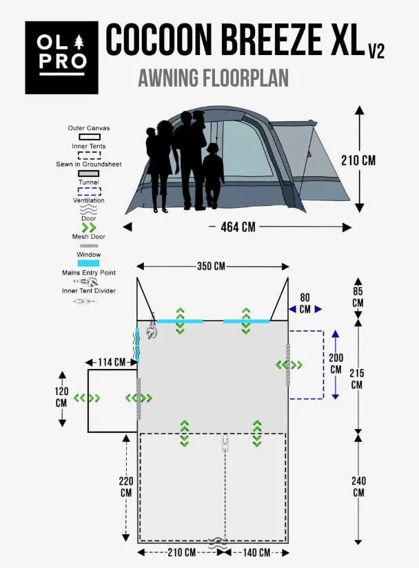 Cocoon Breeze XL v2 Motorhome Awning