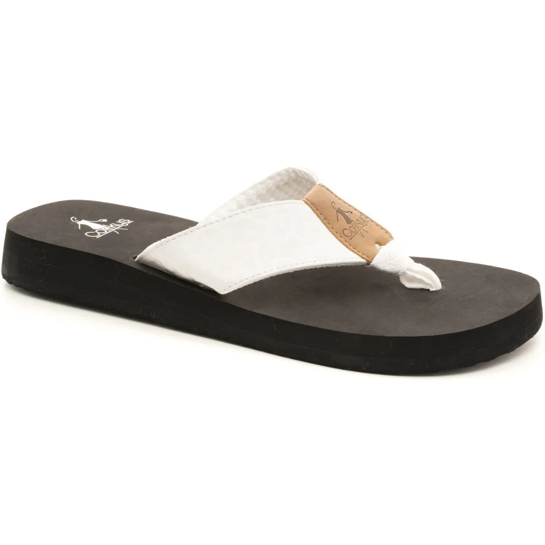 Corkys "Ahoy" Flip Flop (White Leopard)