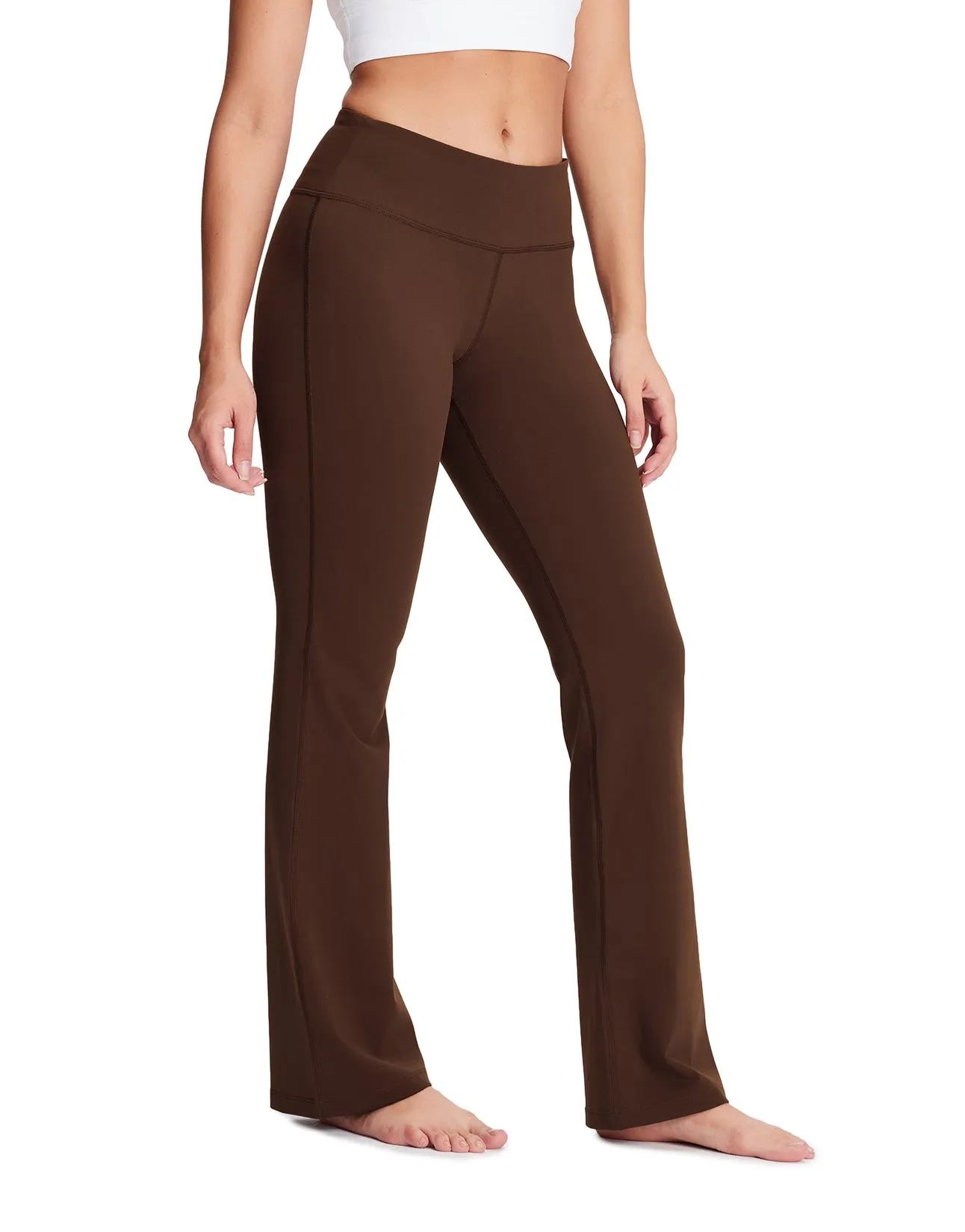 Essential Bootcut Yoga Pants (Brown)