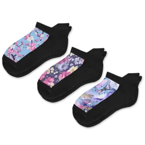 Flower Power Ankle Diabetic Socks Bundle 3-Pack