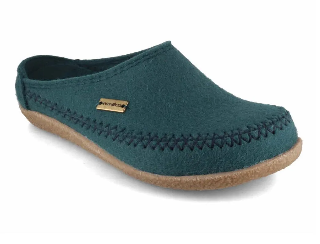 HAFLINGER Men Women Clogs Blizzard Credo, pine green