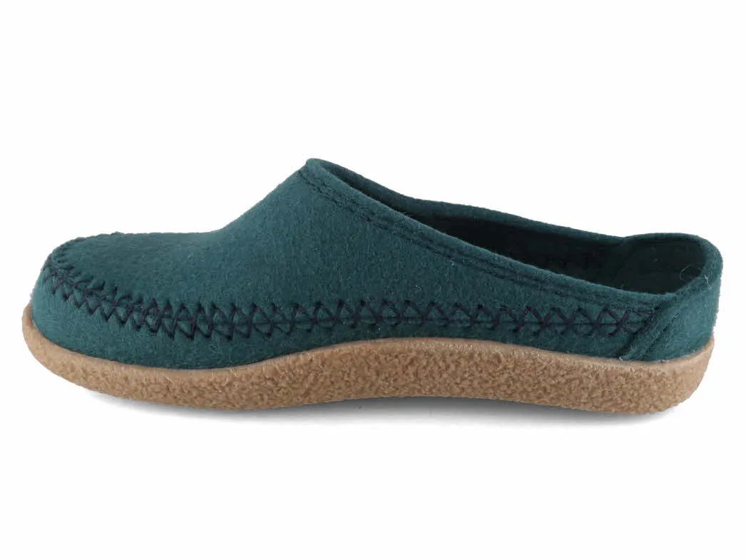 HAFLINGER Men Women Clogs Blizzard Credo, pine green