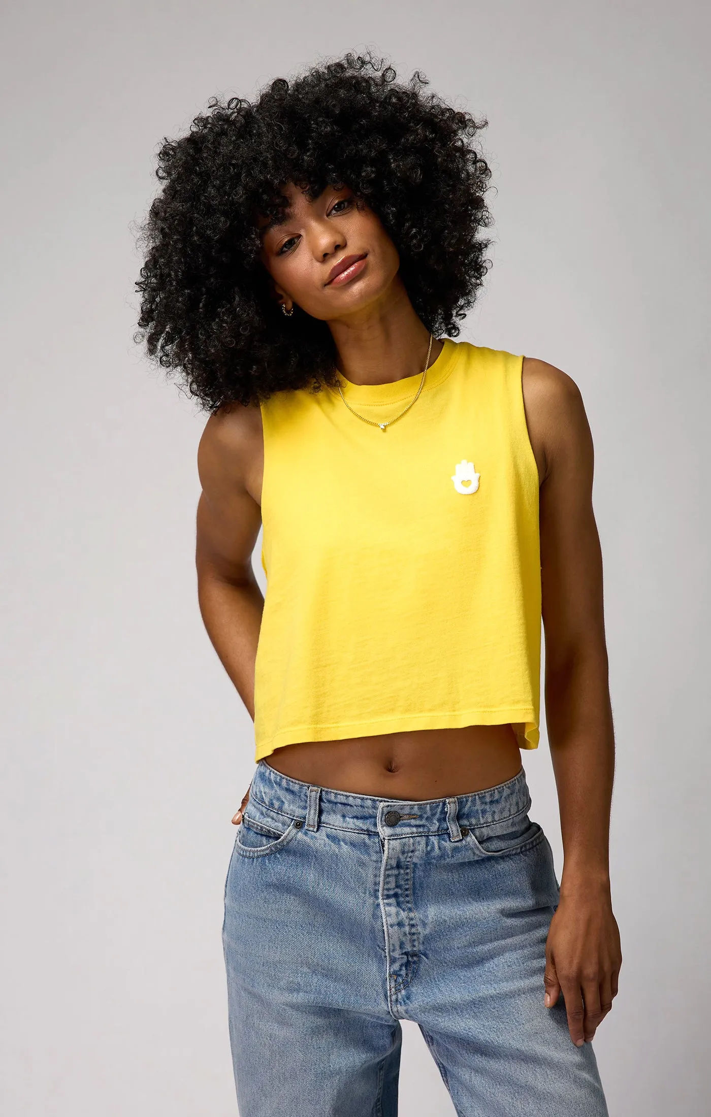 Hamsa Callie Crop Tank