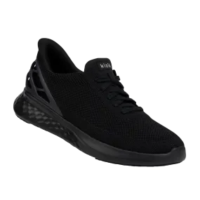 Kizik Unisex Athens Hands-Free Knit Sneaker Black Out