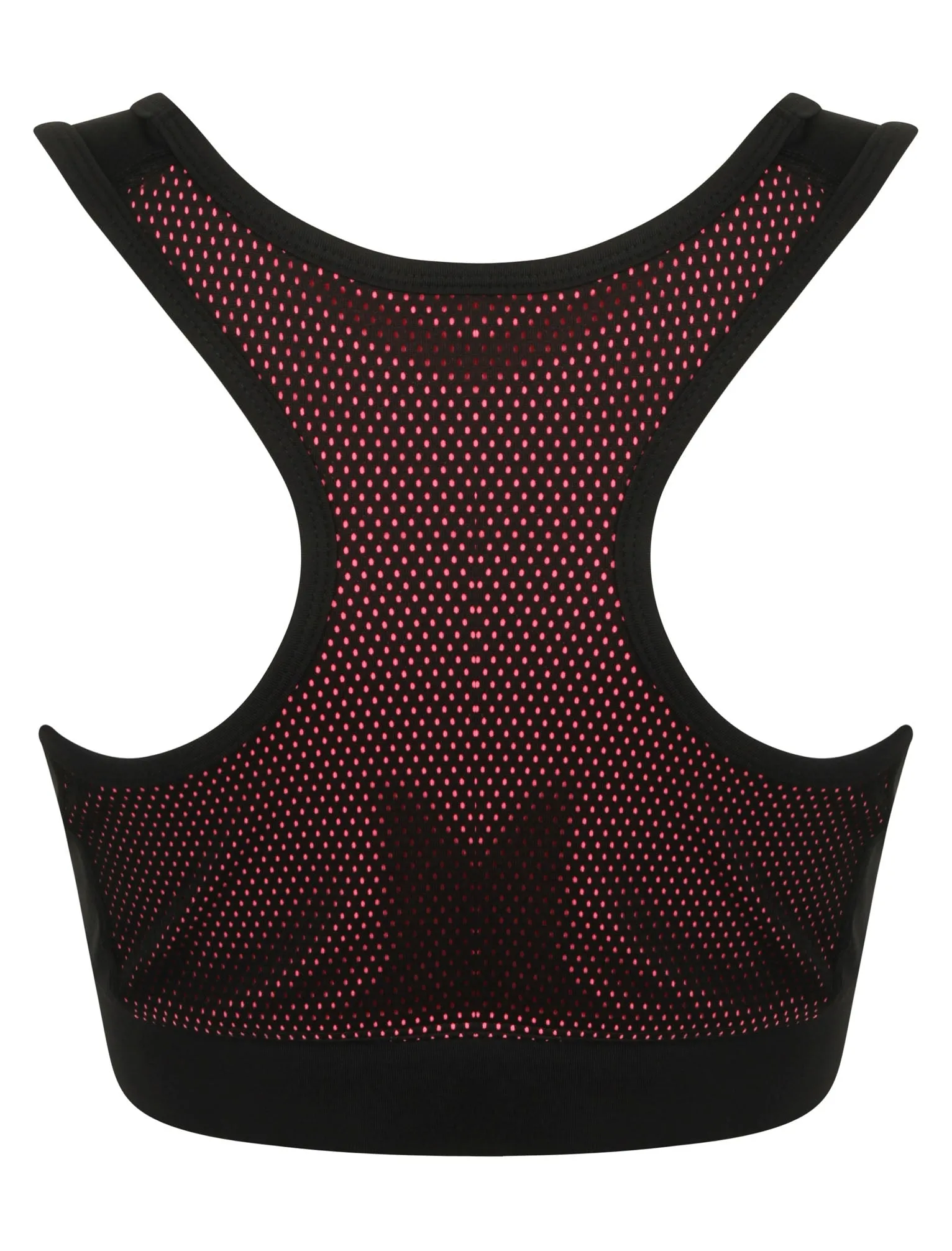 Larissa Mesh Panel  Sports Bra Top in Black - Tokyo Laundry Active