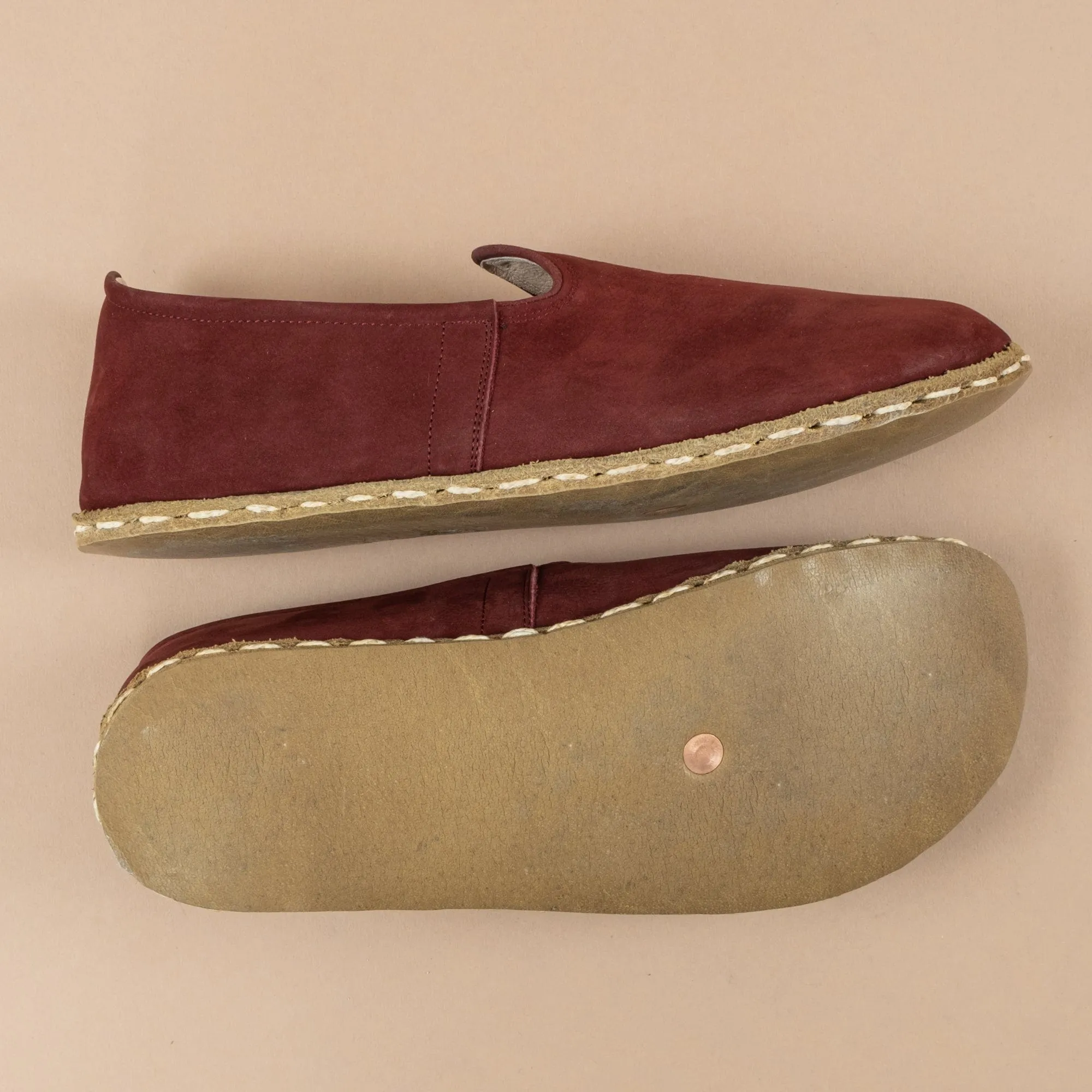 Men's Burgundy Barefoots