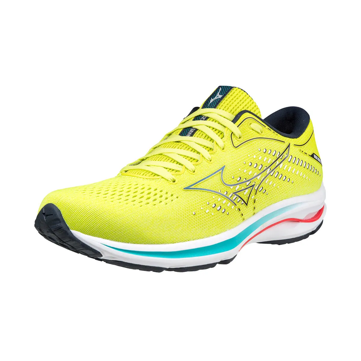 Mizuno Wave Rider 25 Mens | Slime/skycaptain/ired