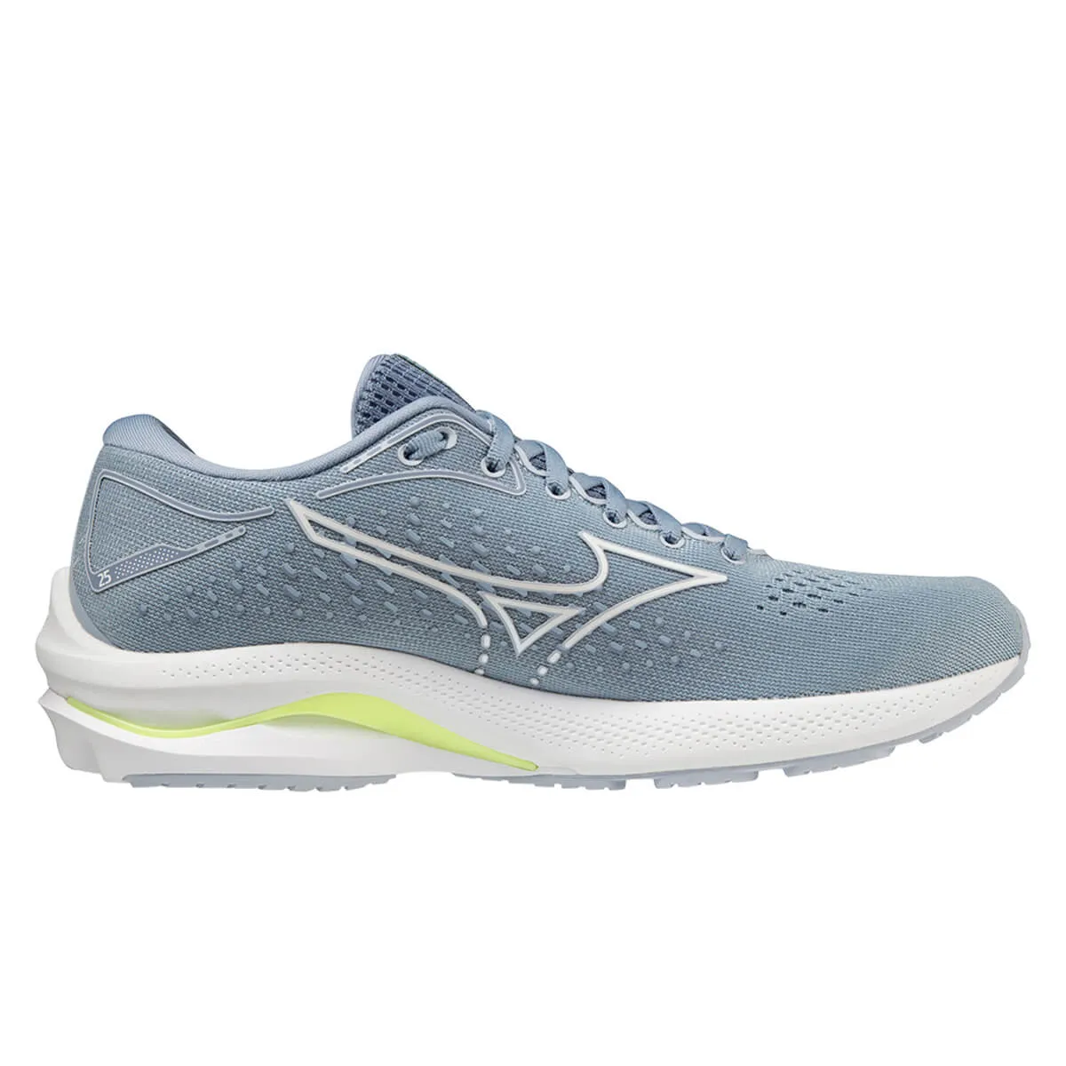 Mizuno Wave Rider 25 Womens | Heather/white/neolime