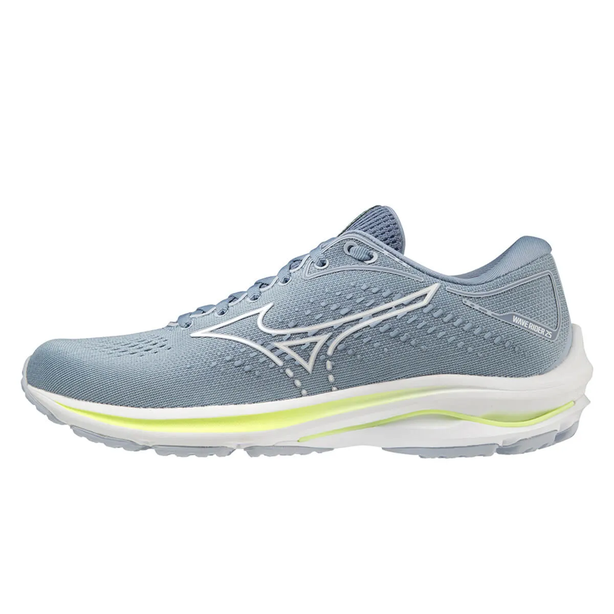 Mizuno Wave Rider 25 Womens | Heather/white/neolime