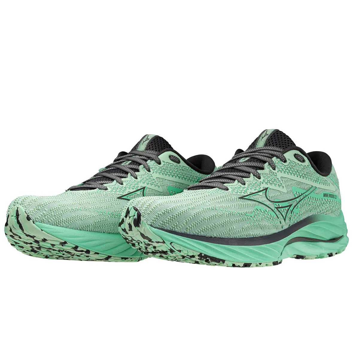 Mizuno Wave Rider 27 Mens | Grayed Jade/black Oyster/jade