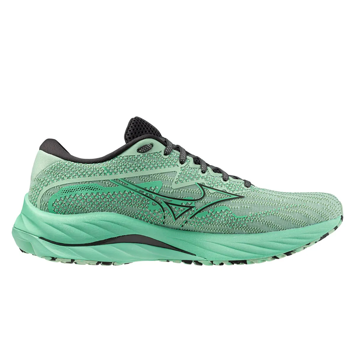 Mizuno Wave Rider 27 Mens | Grayed Jade/black Oyster/jade