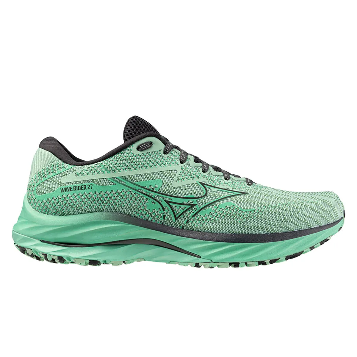 Mizuno Wave Rider 27 Mens | Grayed Jade/black Oyster/jade