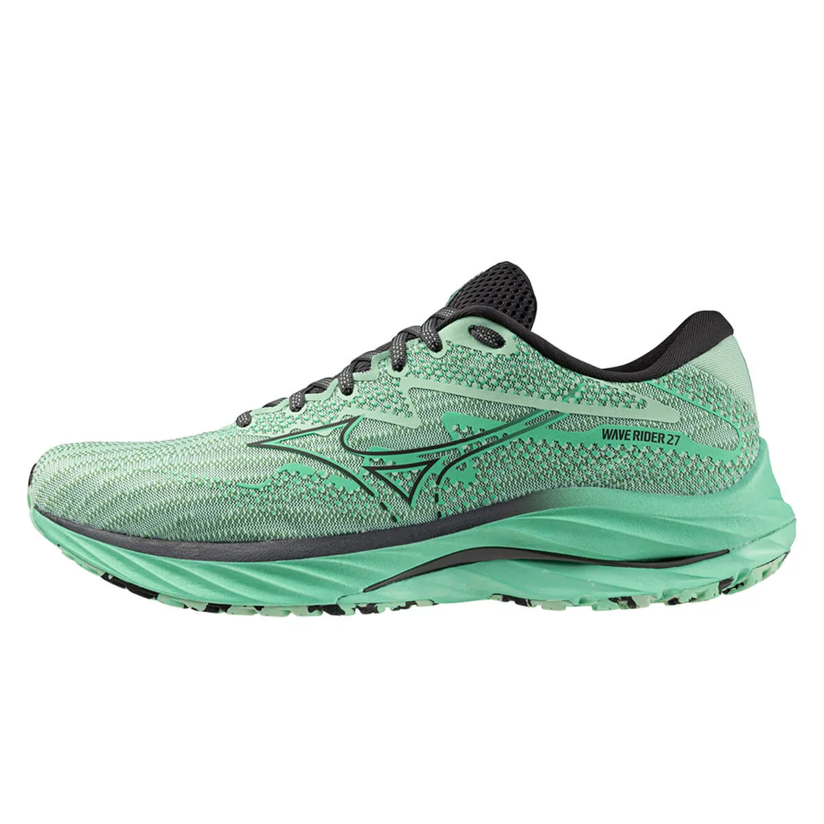 Mizuno Wave Rider 27 Mens | Grayed Jade/black Oyster/jade