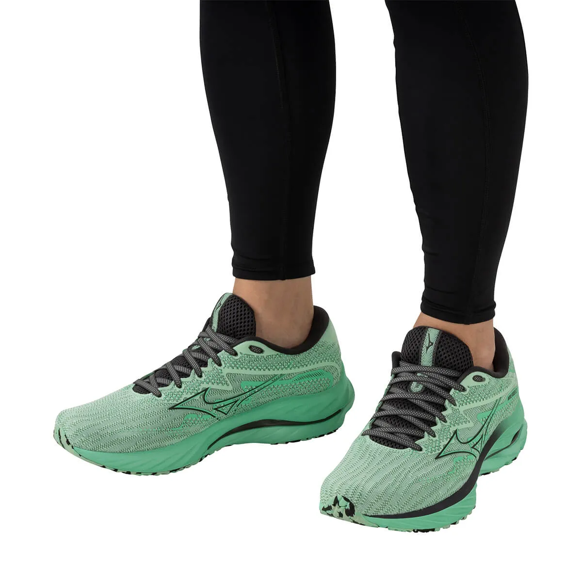 Mizuno Wave Rider 27 Mens | Grayed Jade/black Oyster/jade