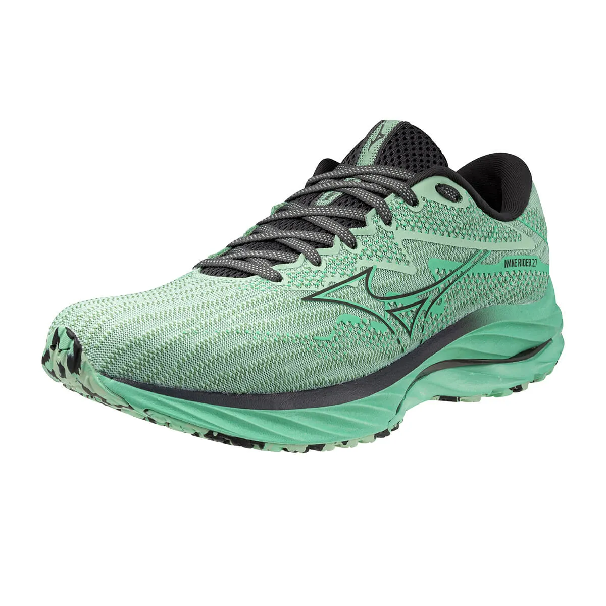 Mizuno Wave Rider 27 Mens | Grayed Jade/black Oyster/jade