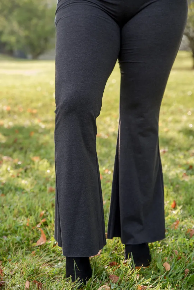 Stand by Me Flare Yoga Pants in Charcoal