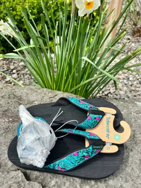 Tidewater Tropical Forest Flip Flops