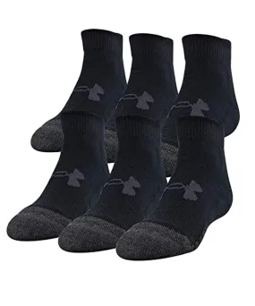 UNDER ARMOUR MEN'S PERFORM TECH LO CUT 6 PACK - BLACK