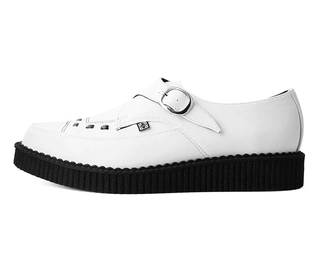 White TUKskin™ Buckle Pointed Creeper