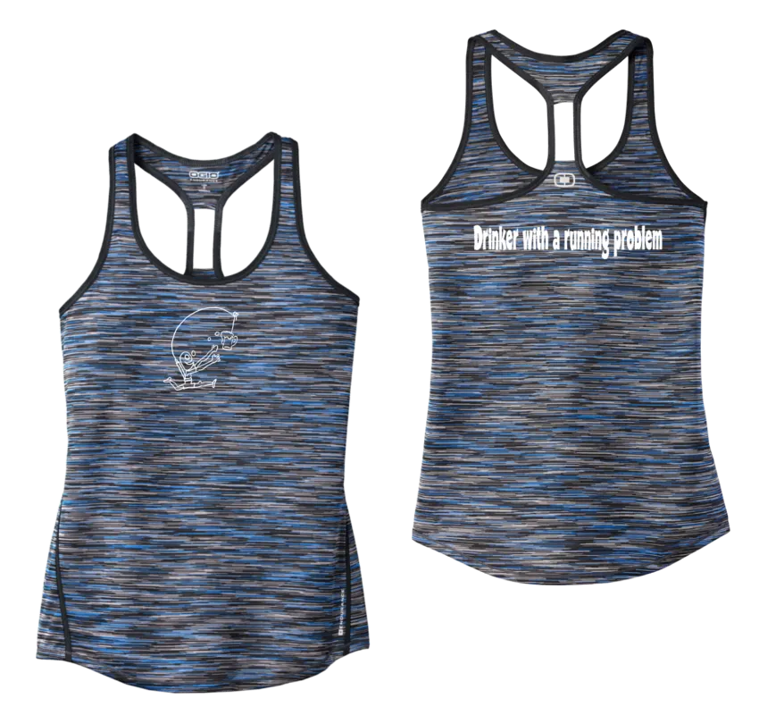 Women's Reflective Tank Top - Drinker with a Running Problem