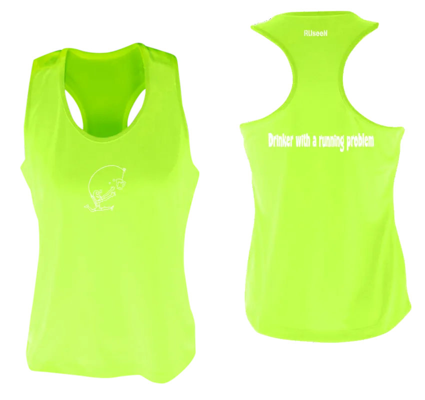 Women's Reflective Tank Top - Drinker with a Running Problem