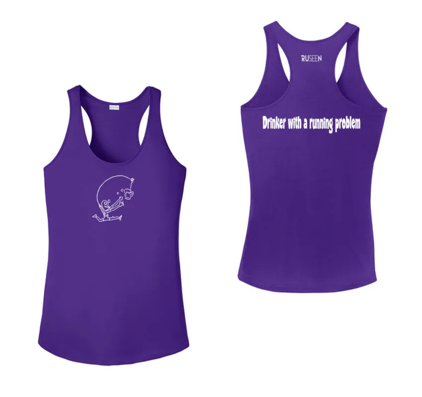 Women's Reflective Tank Top - Drinker with a Running Problem