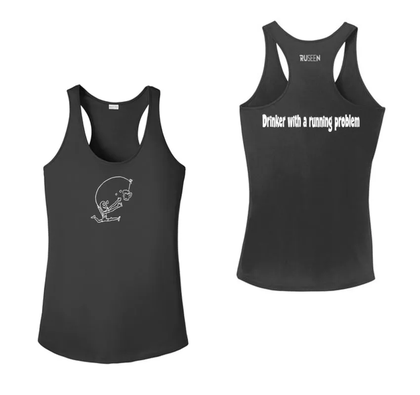 Women's Reflective Tank Top - Drinker with a Running Problem