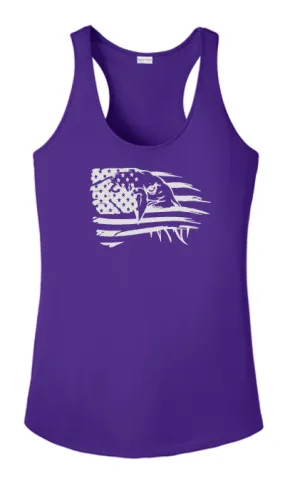 Women's Reflective Tank Top - Eagle Flag