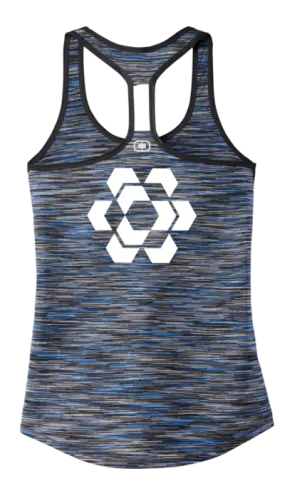 Women's Reflective Tank Top - Fractured Hexagon