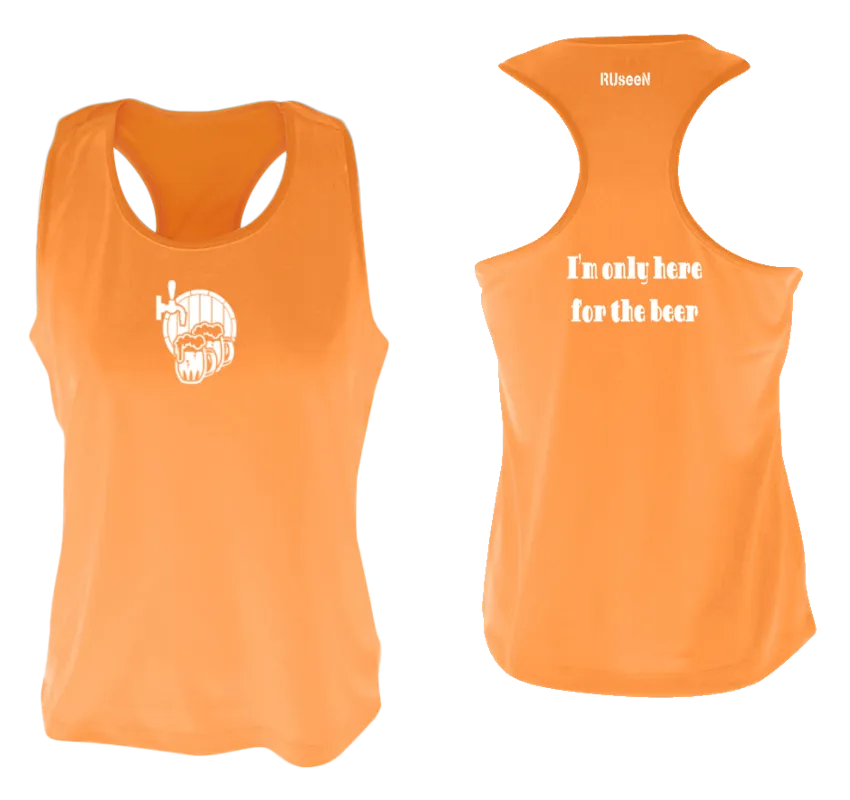 Women's Reflective Tank Top - I'm Only Here For The Beer