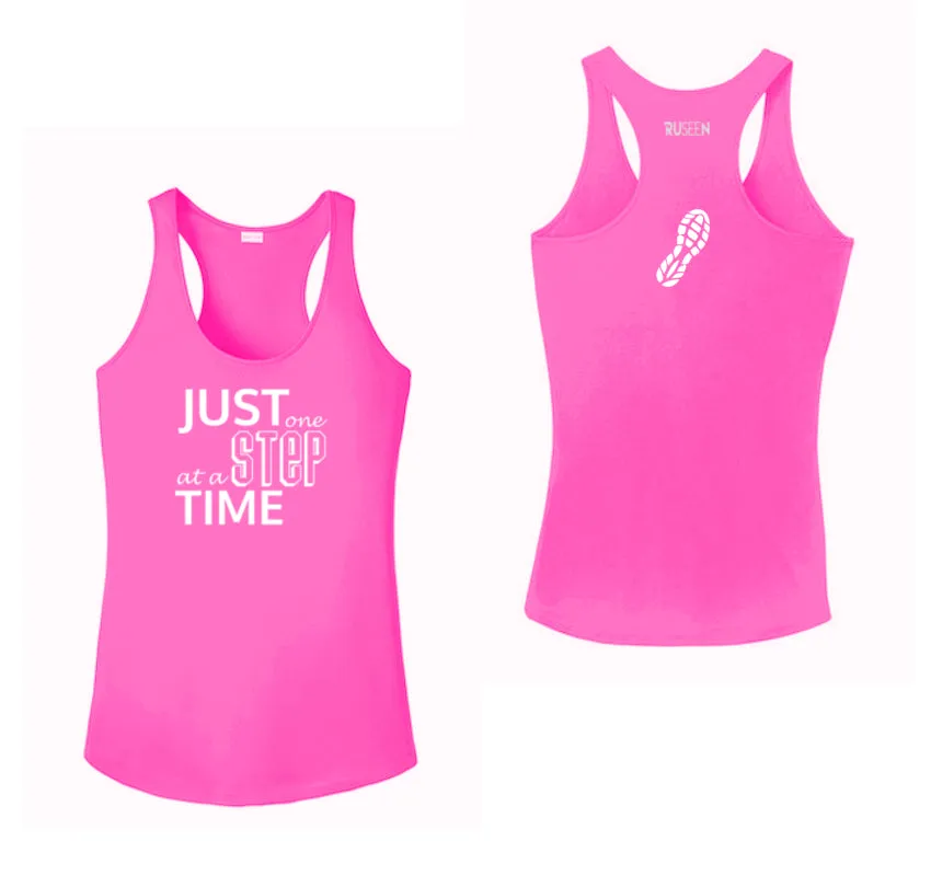 Women's Reflective Tank Top - Just One Step at a Time