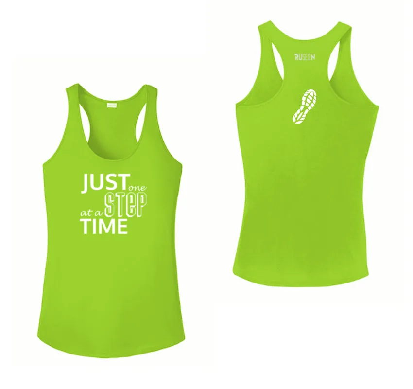 Women's Reflective Tank Top - Just One Step at a Time