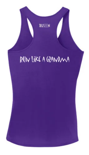 Women's Reflective Tank Top - Run Like a Grandma