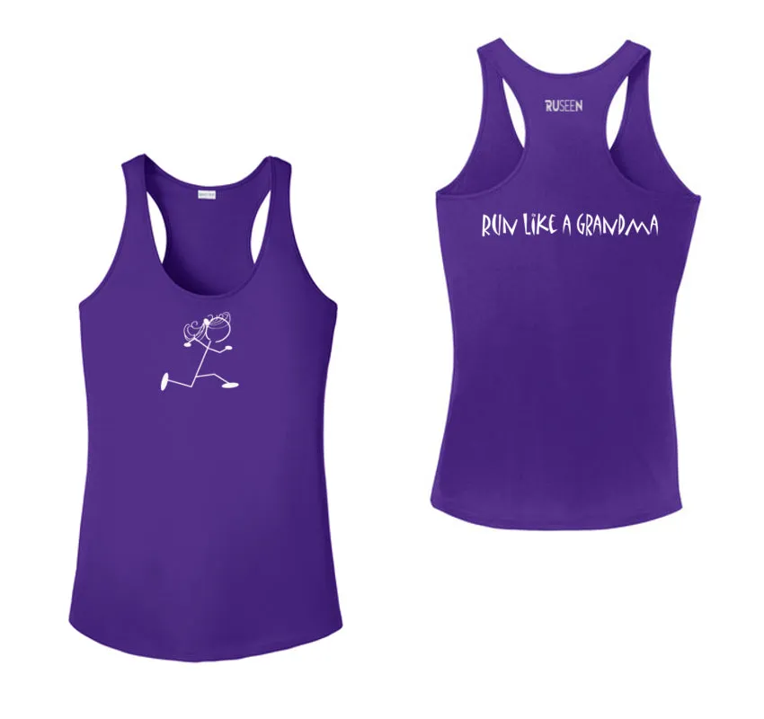 Women's Reflective Tank Top - Run Like a Grandma