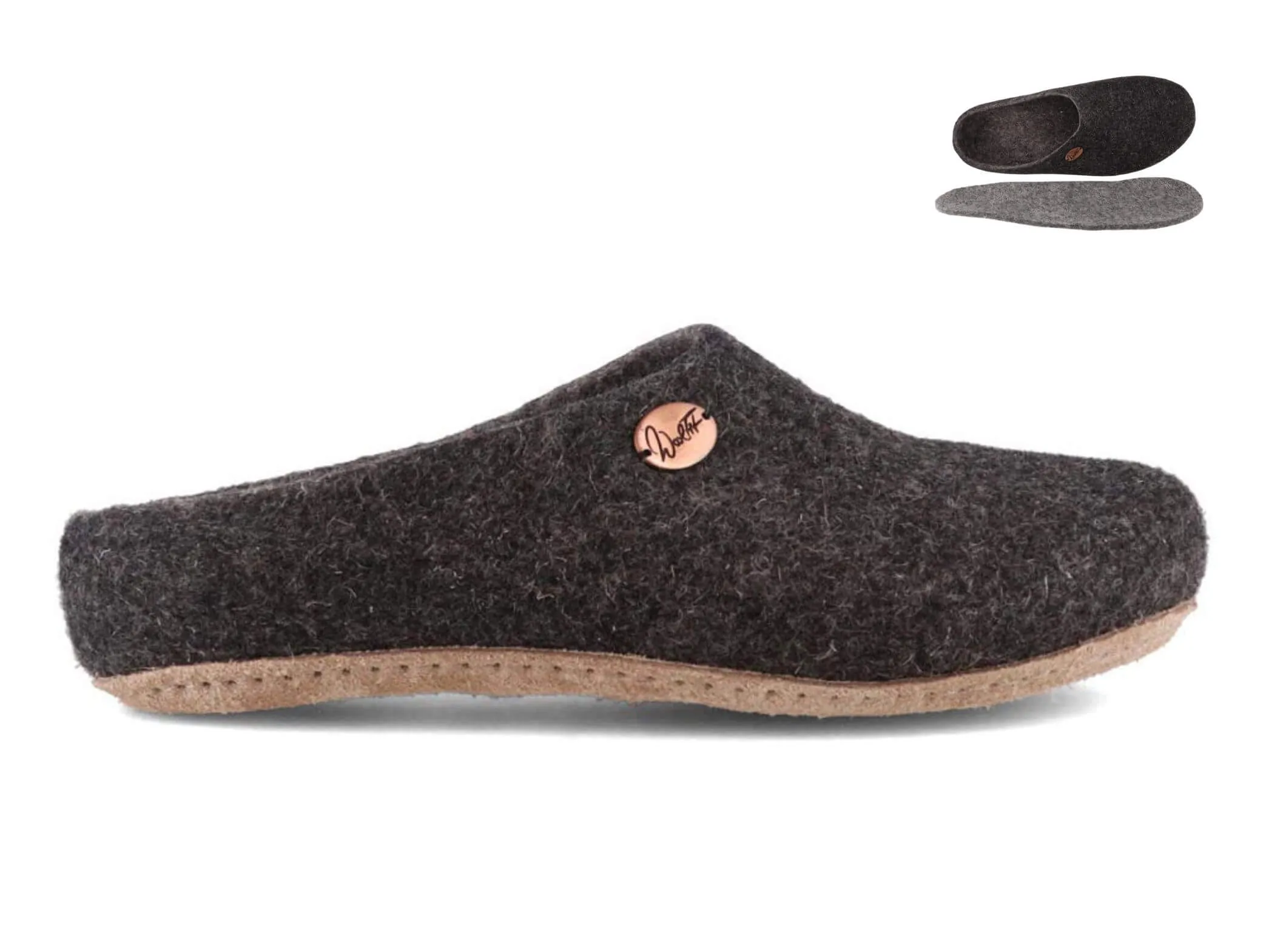 WoolFit Step | Summer Slippers with Insoles & Leather Sole