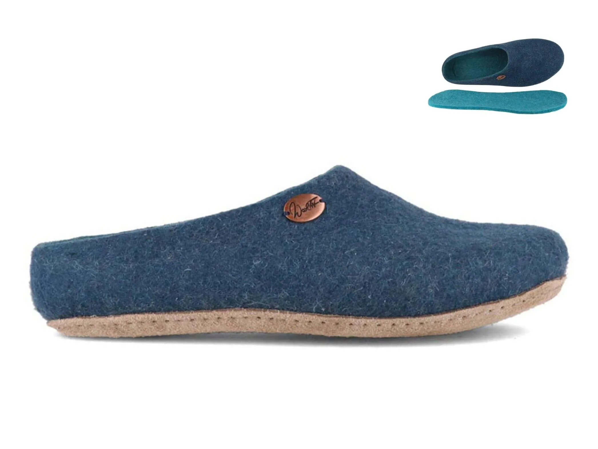 WoolFit Step | Summer Slippers with Insoles & Leather Sole