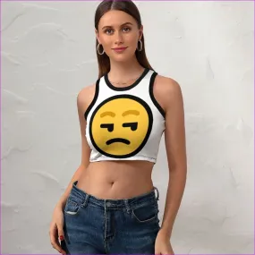 Yeah...Whatever Women's Cropped Slim Racer Tank Top